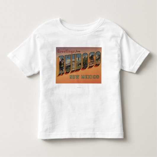 Ruidoso, New Mexico - Grote Letter-scènes Kinder Shirts (Voorkant)