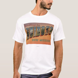 Ruidoso, New Mexico - Grote Letter-scènes T-shirt
