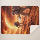 Ruiemtevaarders Verkennen Oranje Planeet Sherpa Deken (Voorkant (horizontaal))