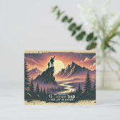 Ruig berglandschap voor Vaderdag Briefkaart (Staand voorkant)