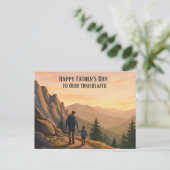 Ruig berglandschap voor Vaderdag Briefkaart (Staand voorkant)