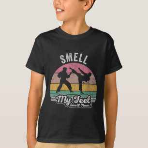 Ruik aan mijn voeten ruik ze aan karate Humor T-shirt