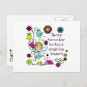 Ruik de bloemen briefkaart (Voorkant / Achterkant)