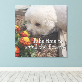 Ruik de Bloemen Canvas Afdruk