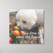 Ruik de Bloemen Canvas Afdruk (Voorkant)