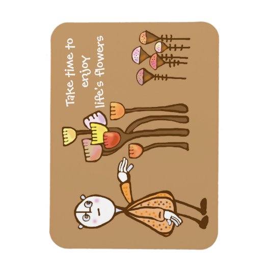 Ruik de bloemen magneet (Verticaal)