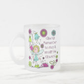 Ruik de bloemen matglas koffiemok (Links)