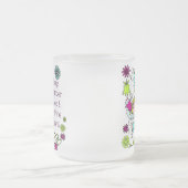 Ruik de bloemen matglas koffiemok (Center)