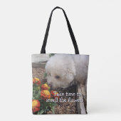 Ruik de Bloemen Tote Bag (Achterkant)