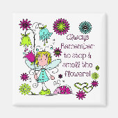 Ruik de bloemen tuin fee magneet (Voorkant)