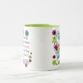 Ruik de bloemen tweekleurige koffiemok (Center)