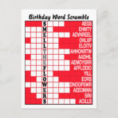 Ruik de bloemen woord Scramble Briefkaart (Voorkant)