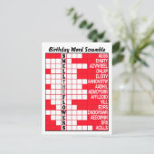 Ruik de bloemen woord Scramble Briefkaart (Staand voorkant)