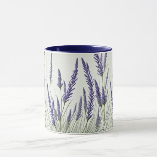 Ruik de lavendel. Mooie lavendelbloemen Mok (Midden)