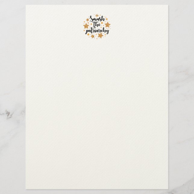 Ruik de patriarchie! Letterkop Briefhoofd (Voorkant)