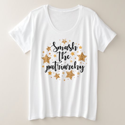 Ruik de patriarchie! Plus-formaat Shirt (Design voorkant)