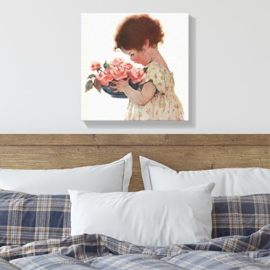 Ruik de Rozen Canvas Afdruk (Insitu (Slaapkamer))