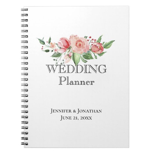 Ruik de Rozen, Floral Swag Wedding Planner Notitieboek (Voorkant)