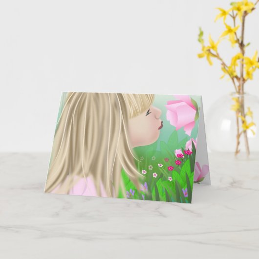 Ruik de Rozen Kaart (Gele Bloem)