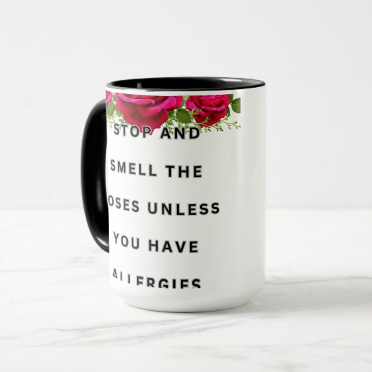 Ruik de Rozen Mok (Voorkant links)