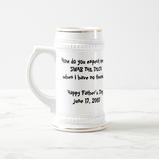 Ruik het deck? bierpul (Links)