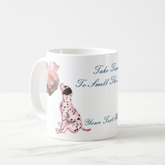 Ruik het Rozen papaverInspirerend Koffiemok (Voorkant links)