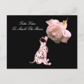 Ruik het Rozen Roos Inspirerend Briefkaart (Voorkant)