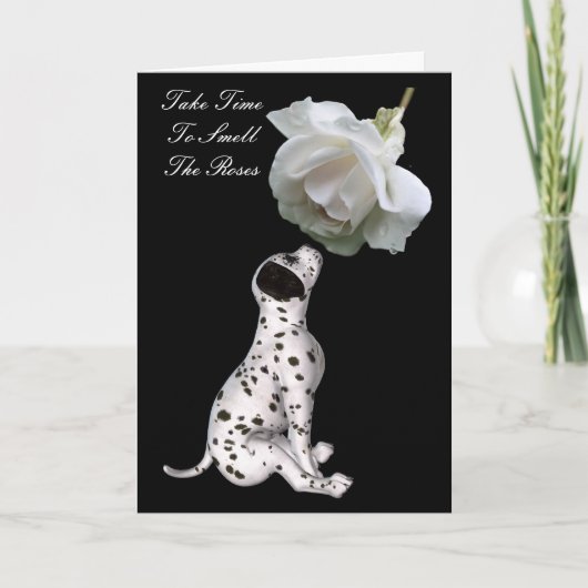 Ruik het Rozen Roos Inspirerend Kaart (Voorkant)