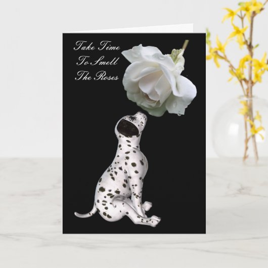 Ruik het Rozen Roos Inspirerend Kaart (Gele Bloem)