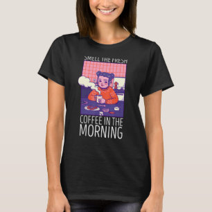 Ruik het verse koffie in de ochtend in de cafeïne  t-shirt