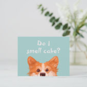 Ruik ik ik Cute Corgi Birthday Kaart (Staand voorkant)