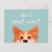 Ruik ik ik Cute Corgi Birthday Kaart (Voorkant)
