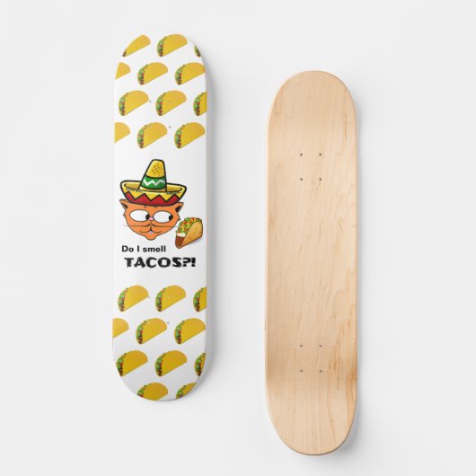 Ruik ik ik Tacos?! Senor Gato Skateboard (Voorkant)