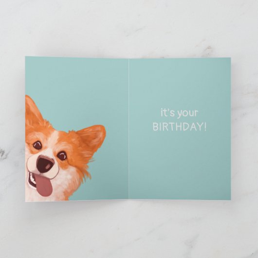 Ruik ik taart Schattigee Corgi Kaart (Binnen)