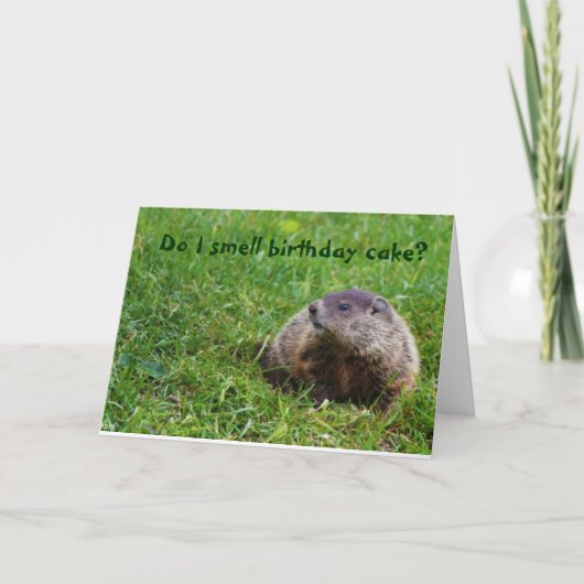 Ruik ik verjaardagstaart? kaart (Voorkant)