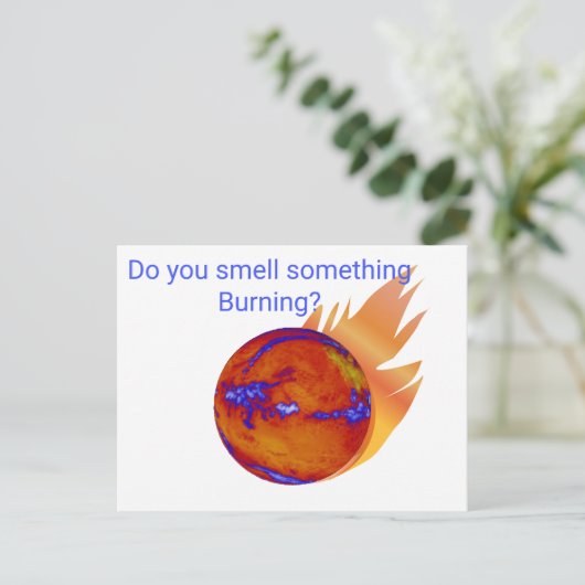 Ruik je iets dat de klimaatverandering in de hand  briefkaart (Staand voorkant)