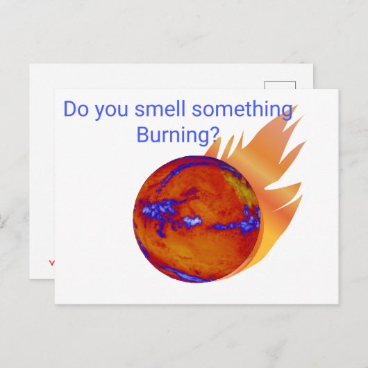 Ruik je iets dat de klimaatverandering in de hand  briefkaart (Voorkant / Achterkant)