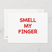 Ruik mijn vinger briefkaart (Voorkant / Achterkant)
