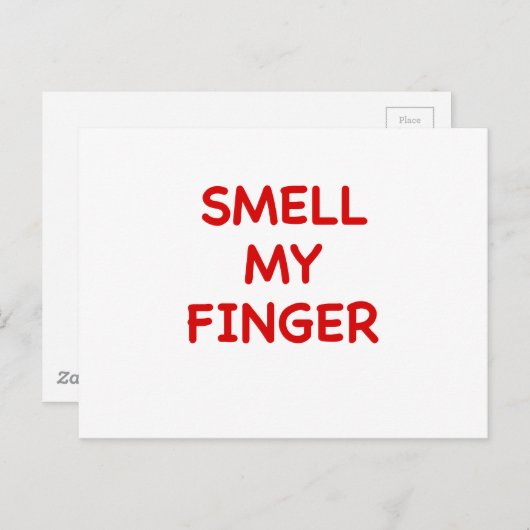 Ruik mijn vinger briefkaart (Voorkant / Achterkant)