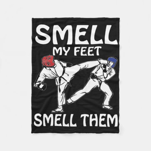 Ruik mijn voeten Grappig Karate sparring Fleece Deken (Voorkant)