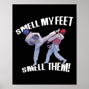 Ruik Mijn Voeten Grappige Karate Poster