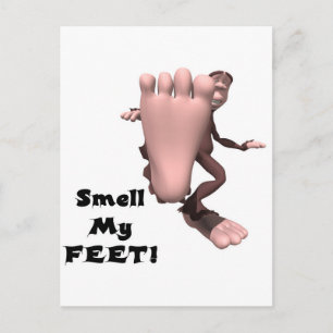 Ruik mijn voeten Grote Voet Monster Briefkaart