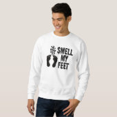 Ruik Mijn Voeten Halloween Humor Sweatshirt (Voorkant volledig)
