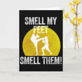 Ruik mijn voeten met de martial Artist Taekwondo Kaart (Gele Bloem)