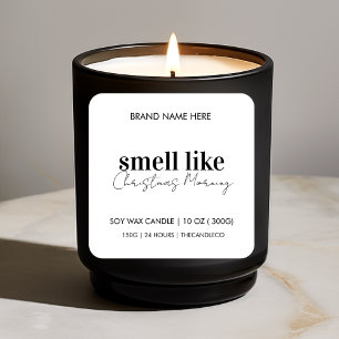 Ruik naar kerstochtend Grappige feestkaars Vierkante Sticker