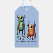 Ruik onze voeten Monster Buddies Custom Cadeaulabel (Achterkant)