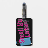 Ruik Ya later! Travel Nostalgia Fun Cartoon Bagagelabel (Achterkant verticaal)