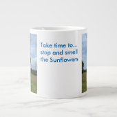 Ruik Zonnebloemen Spiegeland Grote Koffiekop (Voorkant)