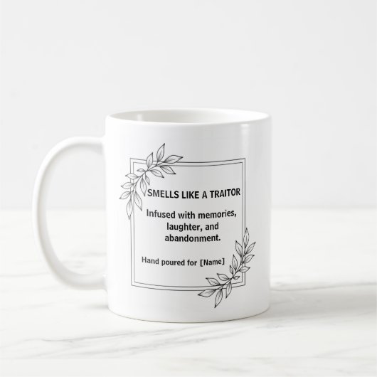 Ruikt Als Een Verrader Beker Voor Een Vertrekkende Koffiemok (Links)
