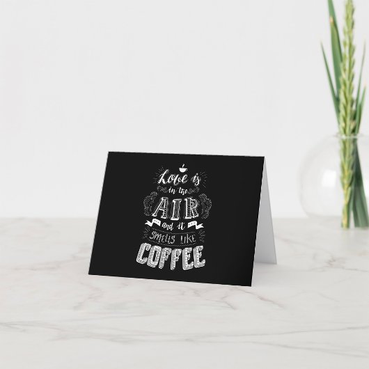Ruikt naar koffie bedankkaart